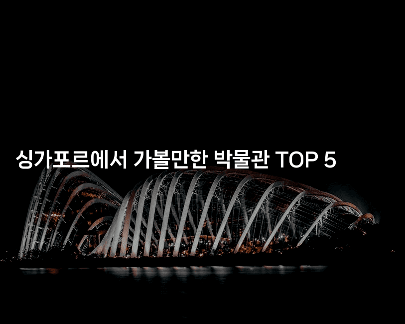 싱가포르에서 가볼만한 박물관 TOP 5
-싱미미