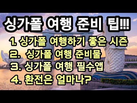 ENG)싱가포르 여행 준비 팁