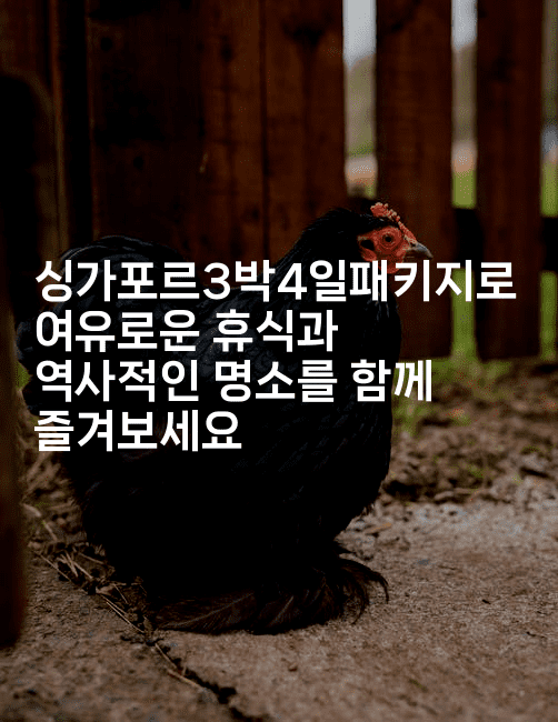 싱가포르3박4일패키지로 여유로운 휴식과 역사적인 명소를 함께 즐겨보세요2-싱미미